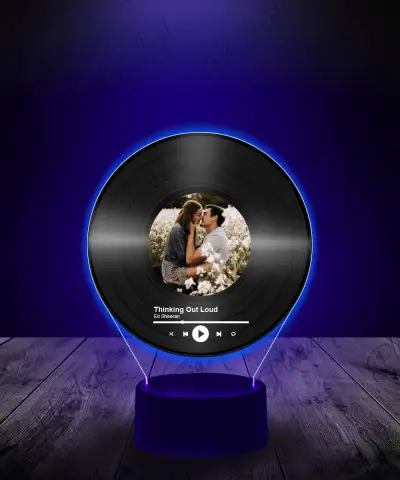 Ramka Winylowa Piosenka na Szkle Twoje Zdjęcie - 1