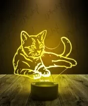 Lampka LED 3D Plexido Kot