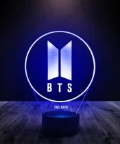 Lampka LED 3D Plexido BTS K-pop Zespół Logo
