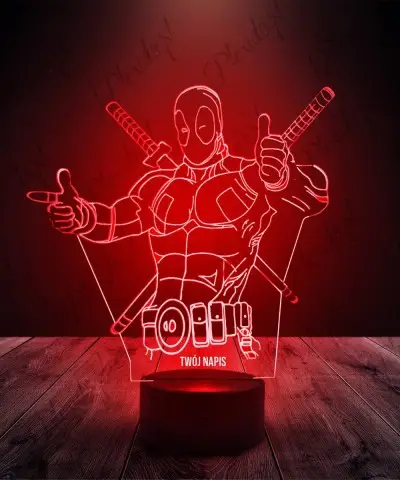 Lampka LED 3D Plexido Deadpool