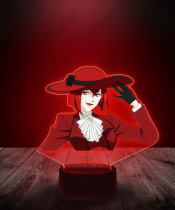 Lampka LED 3D Plexido z Nadrukiem Madame Red Kuroshitsuji