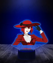 Lampka LED 3D Plexido z Nadrukiem Madame Red Kuroshitsuji
