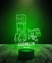 Lampka LED 3D Plexido Minecraft Creeper