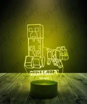 Lampka LED 3D Plexido Minecraft Creeper