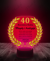 Lampka LED z Nadrukiem Plexido Prezent na Rocznicę Ślubu