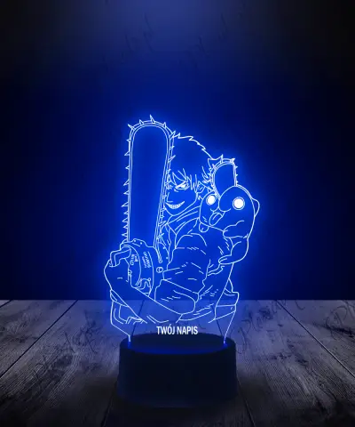 Lampka LED 3D Plexido Denji i Pochita Chainsaw Man