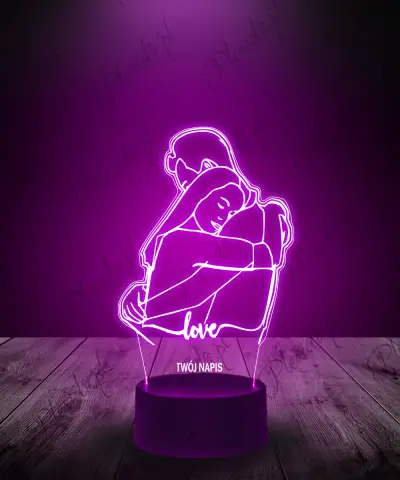 Lampka LED 3D Plexido Zakochani Para Przytulona - 1