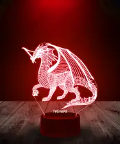 Lampka LED 3D Plexido Smok Ród Smoka Meleys - 2