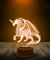 Lampka LED 3D Plexido Smok Ród Smoka Meleys - 3