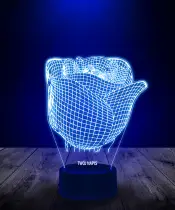 Lampka LED 3D Plexido Róża Kwiat - 2