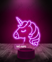 Lampka LED 3D Plexido Jednorożec Głowa - 4