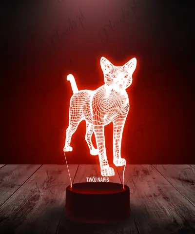 Lampka LED 3D Plexido Kot Syjamski - 1