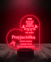 Lampka LED 3D Plexido Prezent dla Przyjaciółki Serce
