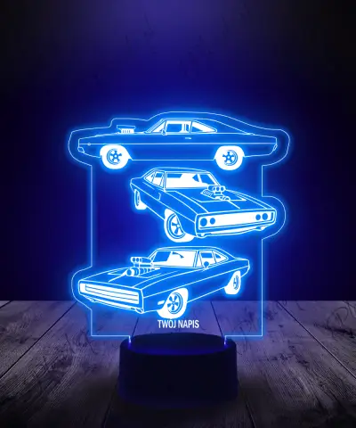 Lampka LED 3D Plexido Szybcy i Wściekli Auta