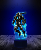 Lampka LED 3D Plexido z Nadrukiem Marvel War Machine - 1