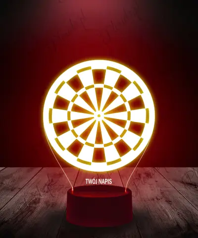 Lampka LED 3D Plexido Rzutki Tarcza