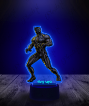 Lampka LED 3D Plexido z Nadrukiem Czarna Pantera