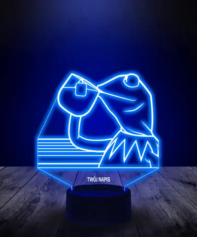 Lampka LED 3D Plexido Kermit Pijący Herbate Mem - 1