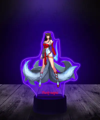 Lampka LED Plexido z Nadrukiem League of Legends Ahri Ogon