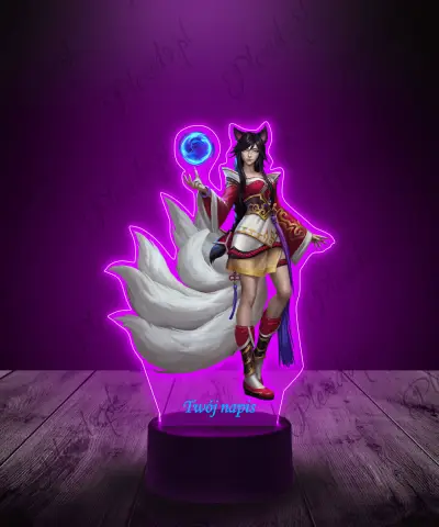 Lampka LED Plexido z Nadrukiem League of Legends Ahri Kula