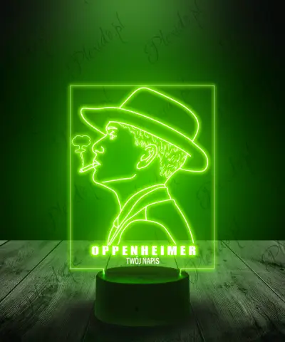 Lampka LED 3D Plexido Robert Oppenheimer Profil