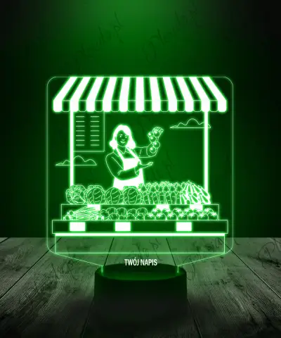 Lampka LED 3D Plexido Sprzedawczyni Warzywniak