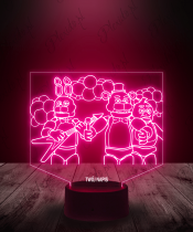 Lampka LED 3D Plexido Gra Five Night's Freddy's 2 Postacie