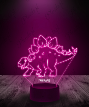 Lampka LED 3D Plexido Stegozaur Dinozaur