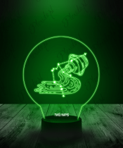 Lampka LED 3D Plexido Znak Zodiaku Wodnik
