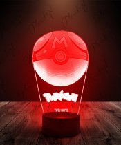 Lampka LED 3D Plexido Pokemon Pokeball