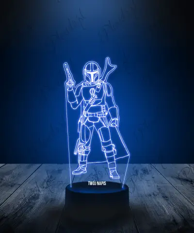 Lampka LED 3D Plexido Mandalorian Postać