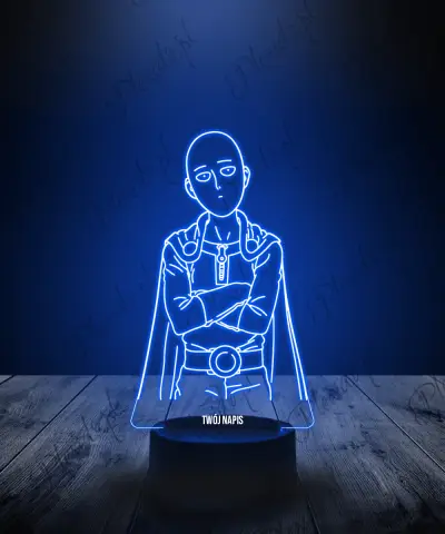 Lampka LED 3D Plexido One Punch Man Saitama - 1