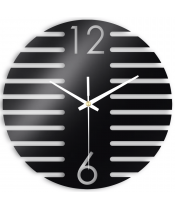 Zegar Ścienny do Salonu Plexido Czarny Paski - 1