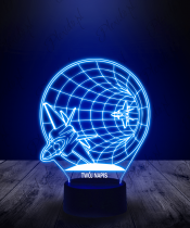 Lampka LED 3D Plexido Samoloty w Tunelu - 1