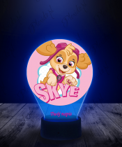 Lampka LED 3D Plexido z Nadrukiem Bajka Psi Patrol Skye - 2