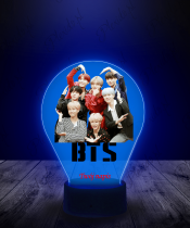 Lampka LED 3D Plexido z Nadrukiem BTS Postacie - 3