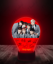 Lampka LED 3D Plexido z Nadrukiem BTS Autografy - 3