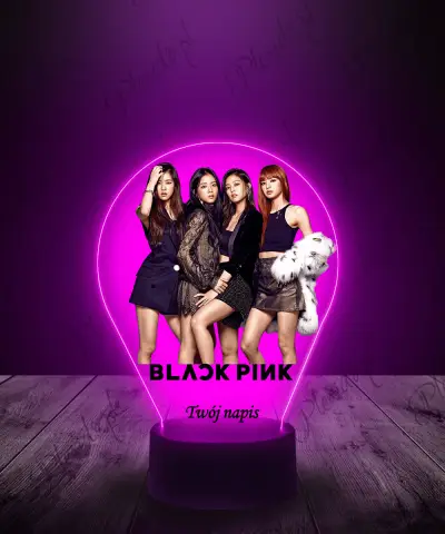 Lampka LED 3D Plexido z Nadrukiem Black Pink - 3