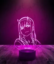 Lampka LED 3D Plexido Zerotwo Darling in the Franxx Profil