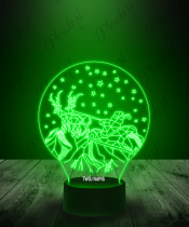 Lampka LED 3D Plexido Święty Mikołaj Renifery