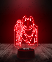 Lampka LED 3D Plexido Szczerbatek i Czkawka