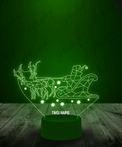 Lampka LED 3D Plexido Święty Mikołaj Zaprzęg - 3