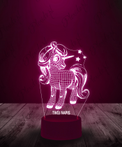 Lampka LED 3D Plexido Słodki Jednorożec