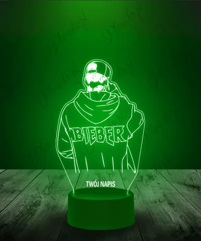 Lampka LED 3D Plexido Justin Bieber