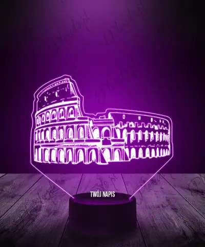 Lampka LED 3D Plexido Koloseum Zabytek