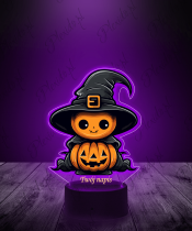 Lampka LED Plexido z Nadrukiem Halloween Dynia Czarownica - 2