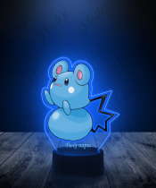 Lampka LED 3D Plexido z Nadrukiem Pokemon Azurill