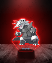 Lampka LED 3D Plexido z Nadrukiem Pokemon Aggron - 2