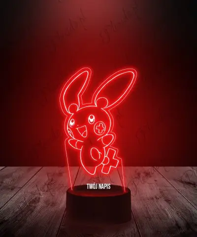 Lampka LED 3D Plexido z Nadrukiem Anime Pokemon Plusle - 1