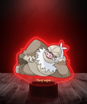 Lampka LED 3D Plexido UV Pokemon Slaking z Nadrukiem - 3